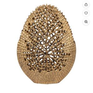 Stunning Sagebrook Home Modern Gold Web Cut-Out Table Vase - 18"